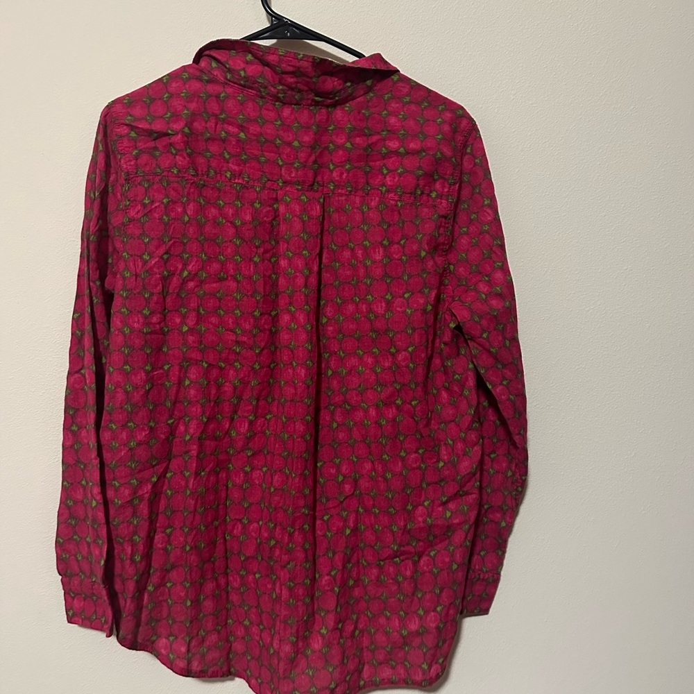 Sundance Good Boyfriend Shirt - Emory Floral size petite XL PXL - Picture 5 of 6